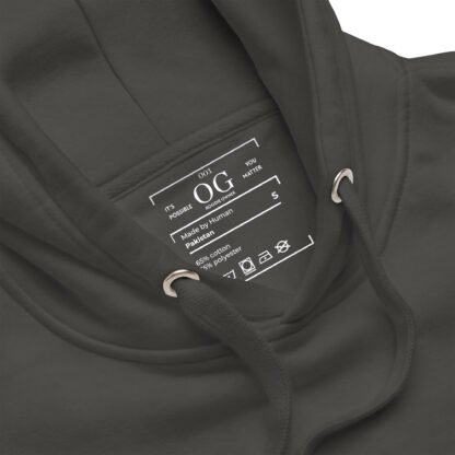 Vintage Black Hoodie Inside Label